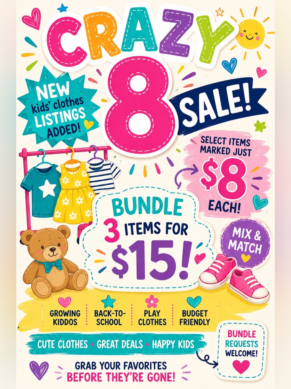 Crazy 8 Kids Clothing Sale